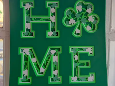 Shamrock HOME door sign