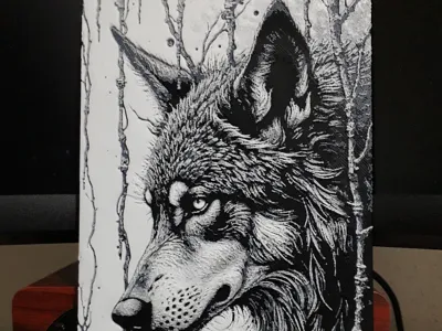 Wolf art hueforge