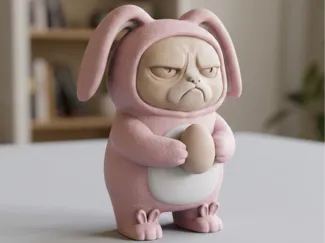 Grumpy Cat as Easter Bunny
