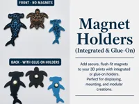 Magnet sizes 6,8,10,12,15 @ 2,3mm deep