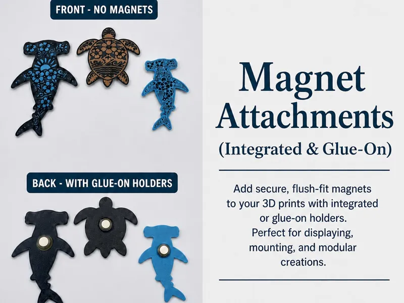 Easy Slicer Magnet Holders (Integrated & Glue-On)