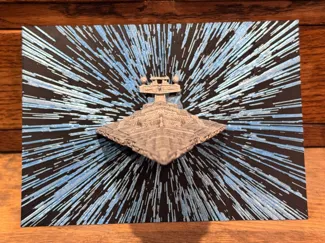 Star Destroyer popping out of Hueforge