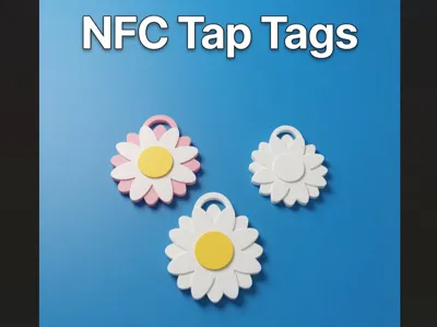 Flower or Daisy NFC tag w/ multiple color options