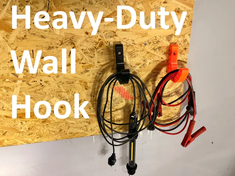 Large Heavy-Duty Wall Hook for Cables