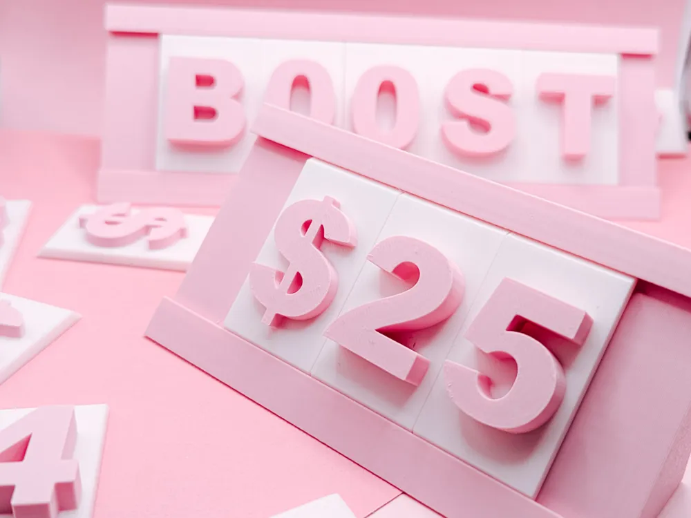 Letreiro com Números e Letras