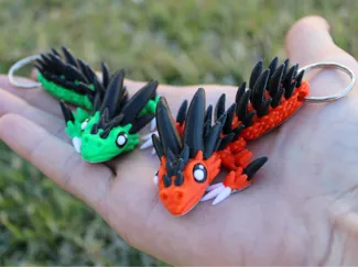 Cute flexi baby dragon Christmas decor/keychain