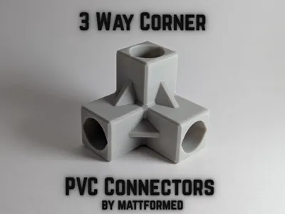 PVC 3 Way Corner Connector (All Sizes)