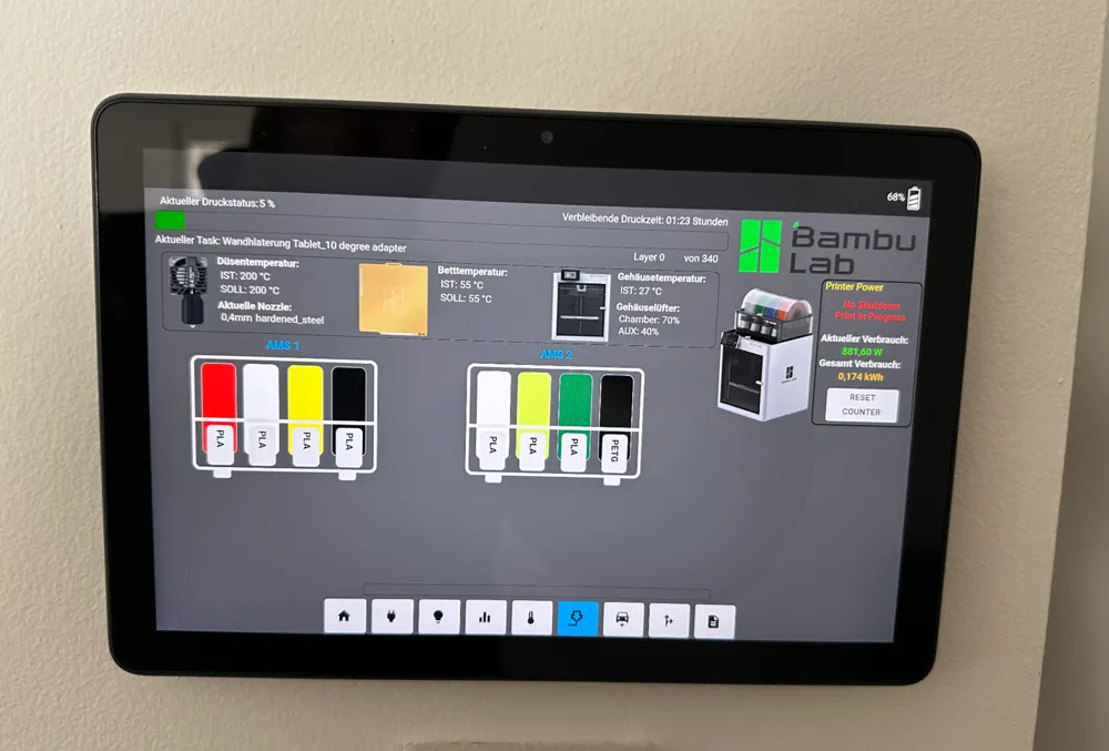 Floating Tablet Wall Mount - Smarthome by online.sh - MakerWorld