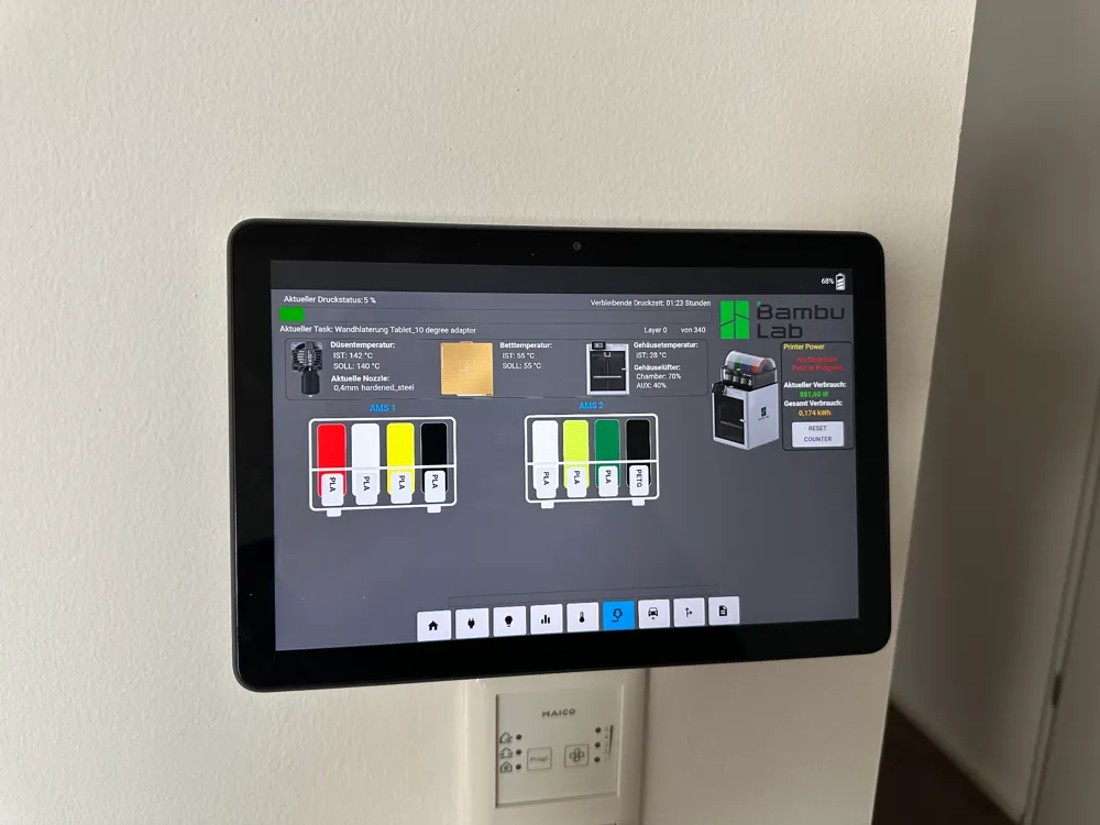 Floating Tablet Wall Mount - Smarthome by online.sh - MakerWorld