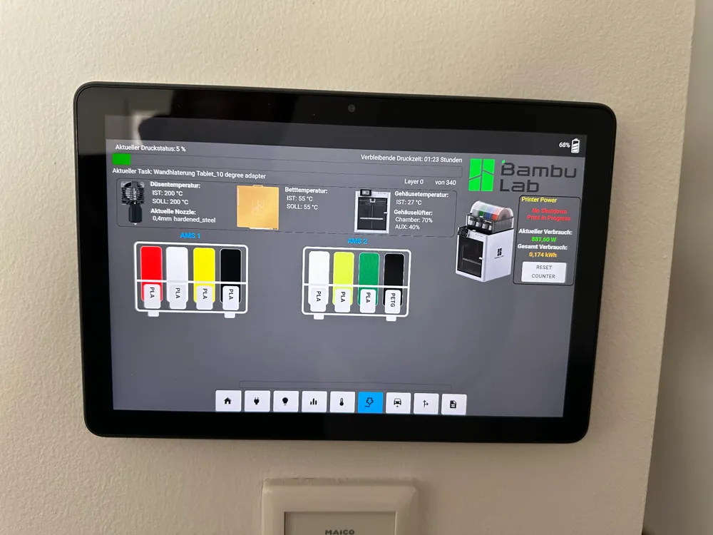 Floating Tablet Wall Mount - Smarthome by online.sh - MakerWorld
