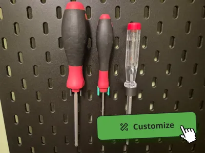 Screwdriver Holder for IKEA Skadis [PARAMETRIC]