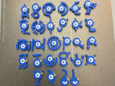 Shiny Unown Magnets