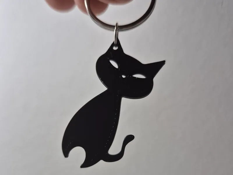 Black Cat Keychain