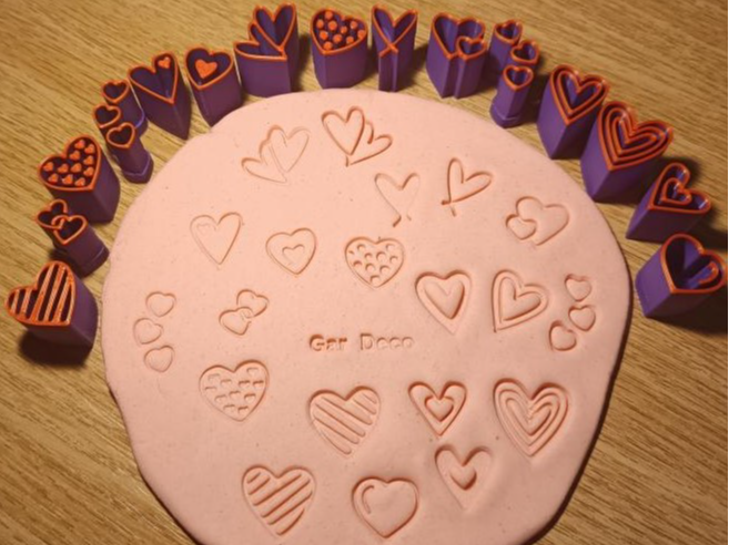 Heart stamps