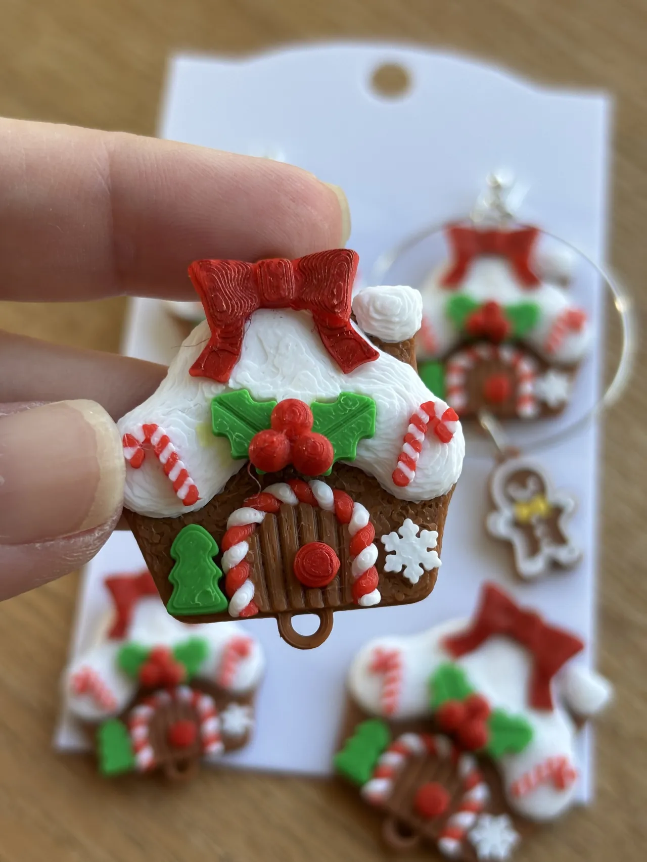 Gingerbread Dreams earring view 2