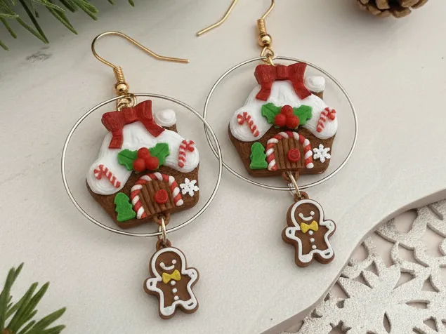 Gingerbread Dreams earring