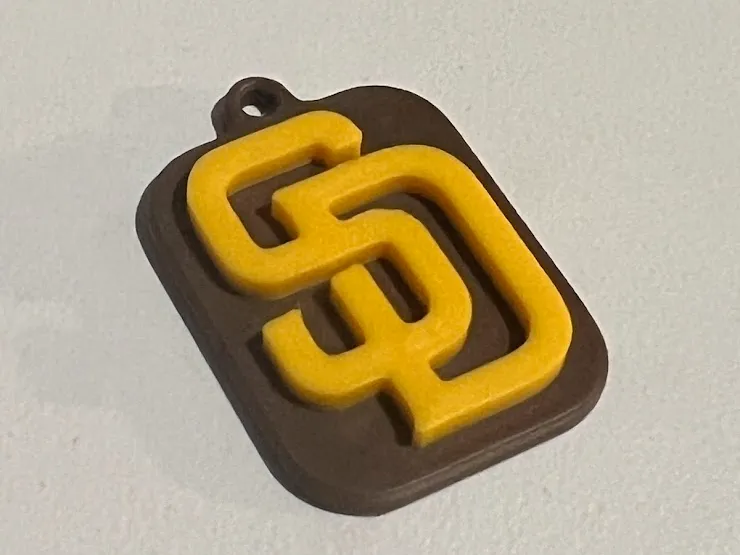 San Diego SD charm keychain