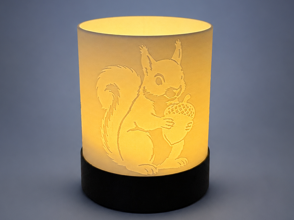 Squirrel and the Acorn -Tealight Holder & LED Lamp