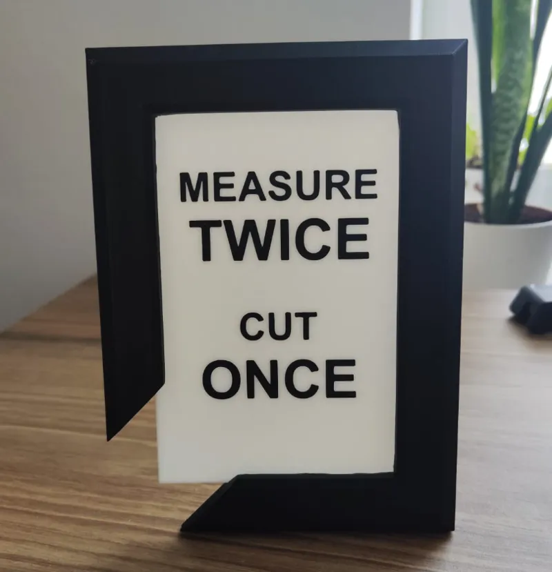 Measure once print twice Frame (Modify Language)