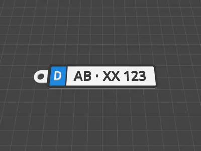 License Plate Keychain