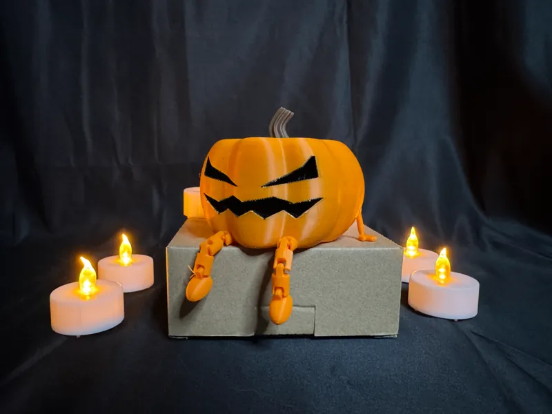 Calabaza con piernas articuladas – Halloween