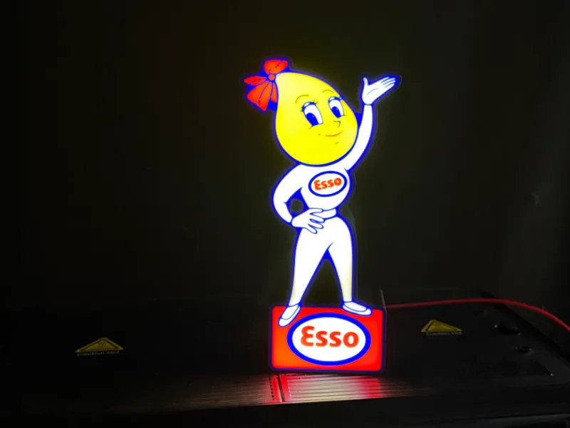Esso Frau Leuchtkasten