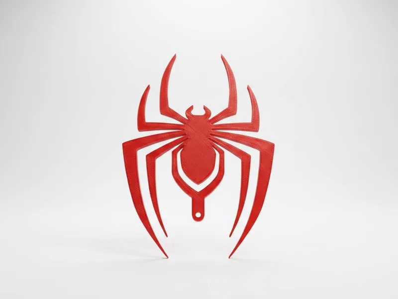 Miles Morales logo keychain