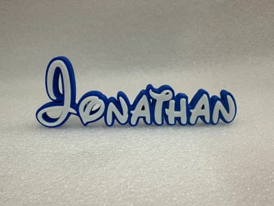 Disney Theme 3D Name Decor Sign Jonathan