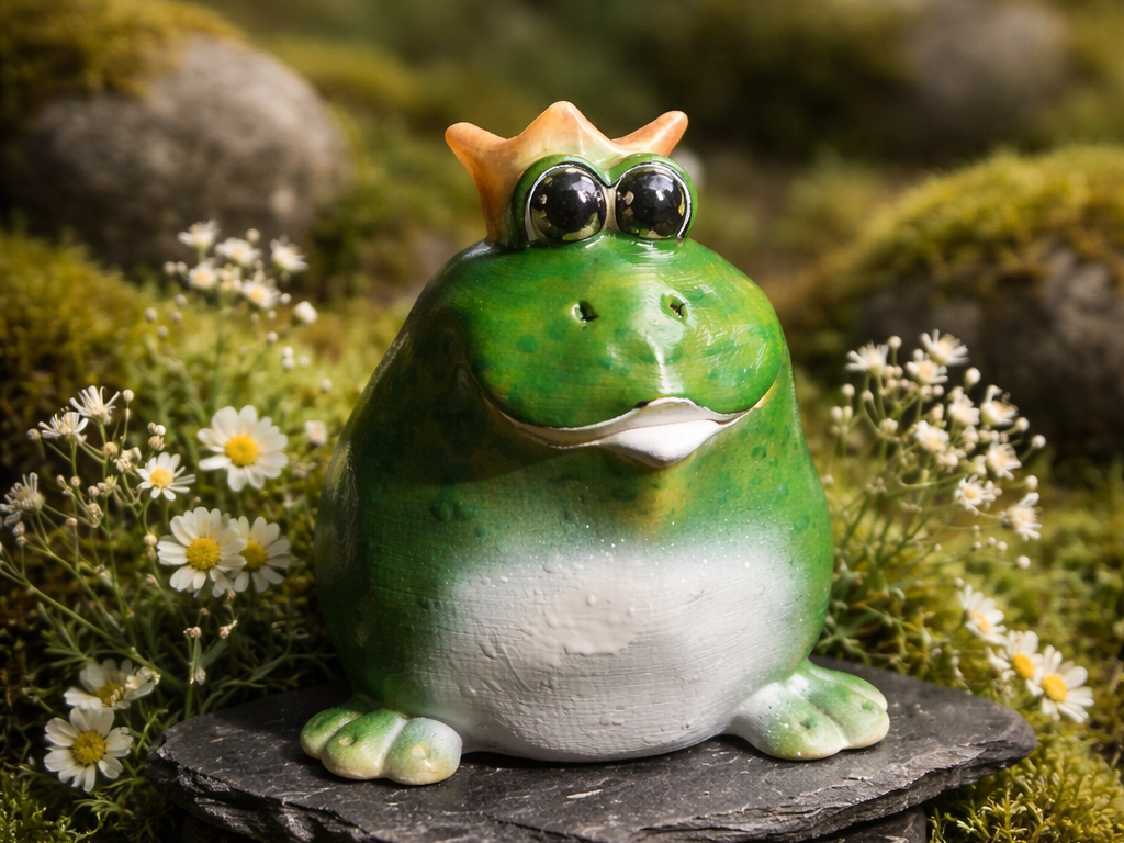 Froschkönig - Deko für Garten oder den Gartenteich
