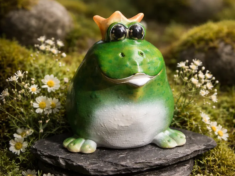 Froschkönig - Deko für Garten oder den Gartenteich