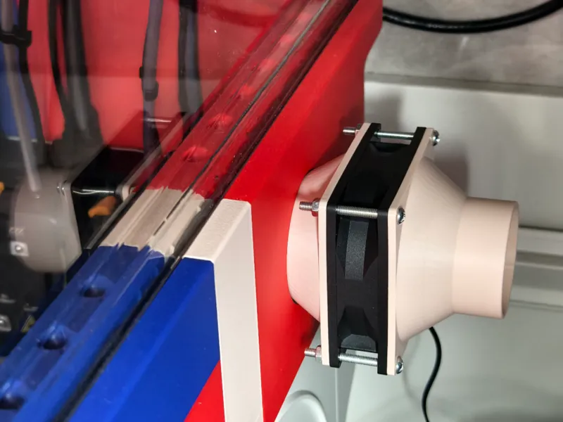 快造U1 Snapmaker U1 外排风扇套件 适配8025风扇和50mm内径排风管 带仓温保持
