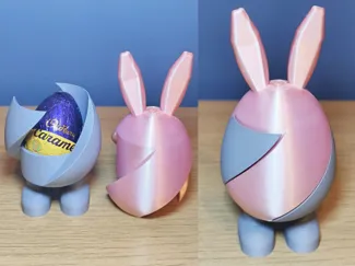 Parametric spiralling easter egg container