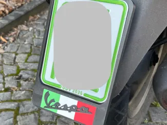Vespa LX 50 Number Plate Holder