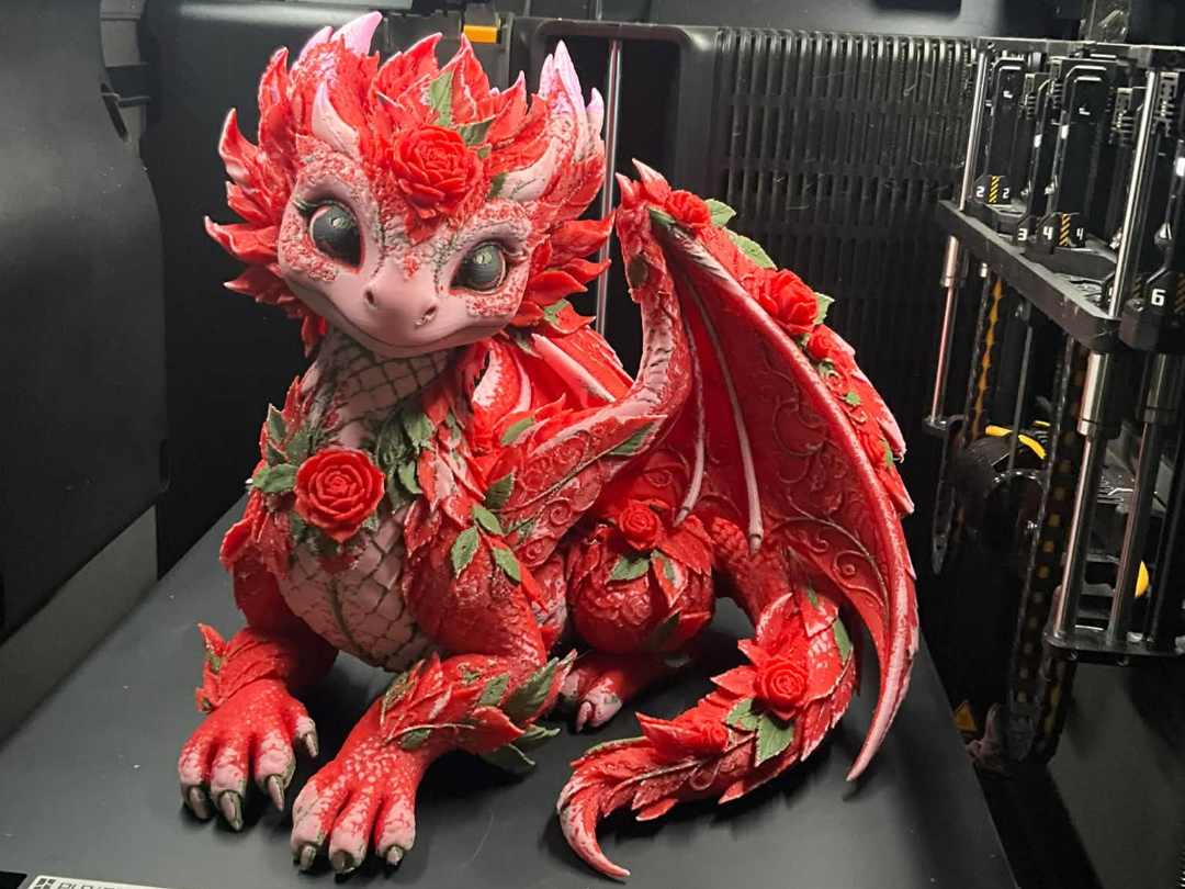 Rose petal Dragon - 3D printed Sculptures, in stock in India