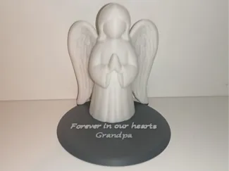 Angel Memorial Statue with Dedication No ams