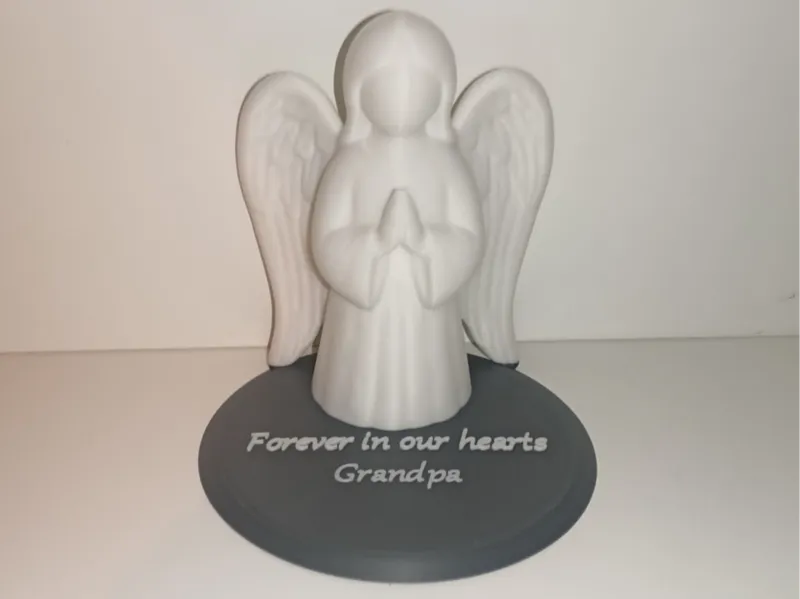Angel Memorial Statue with Dedication No ams