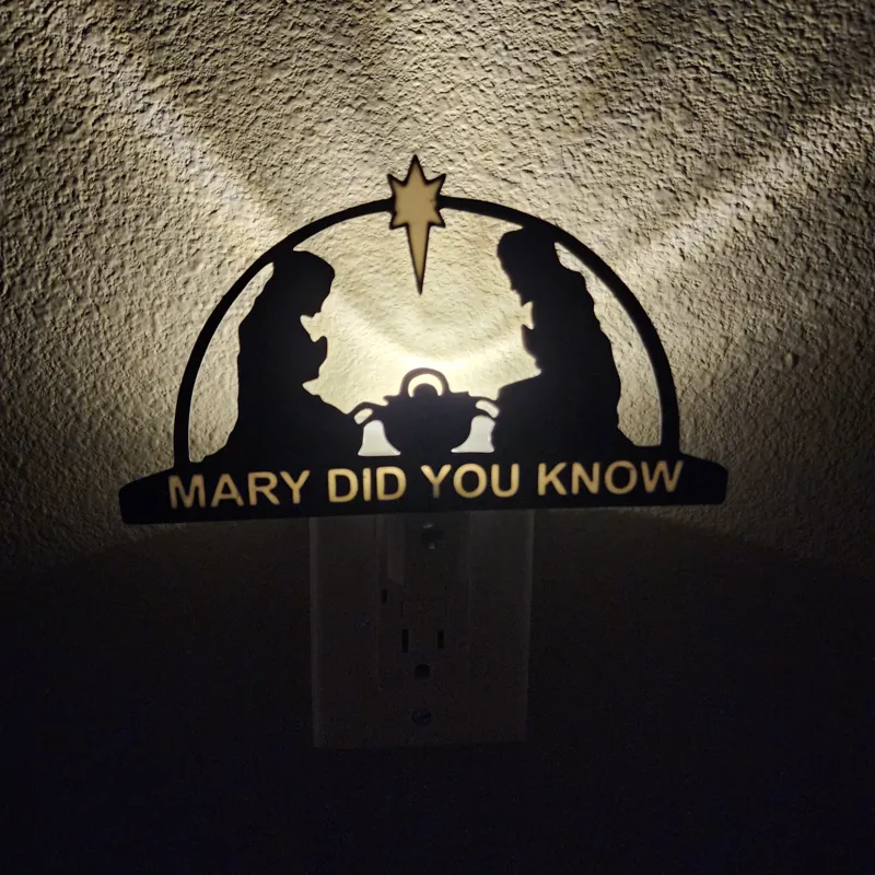 Mary Did You Know Silhouette Nightlight