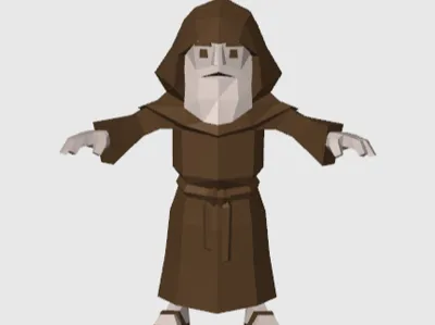 Low-Poly Monk