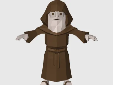 Low-Poly Monk