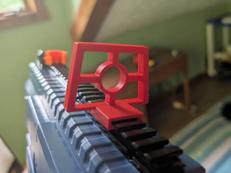 NERF rail mounted red dot sight - no center