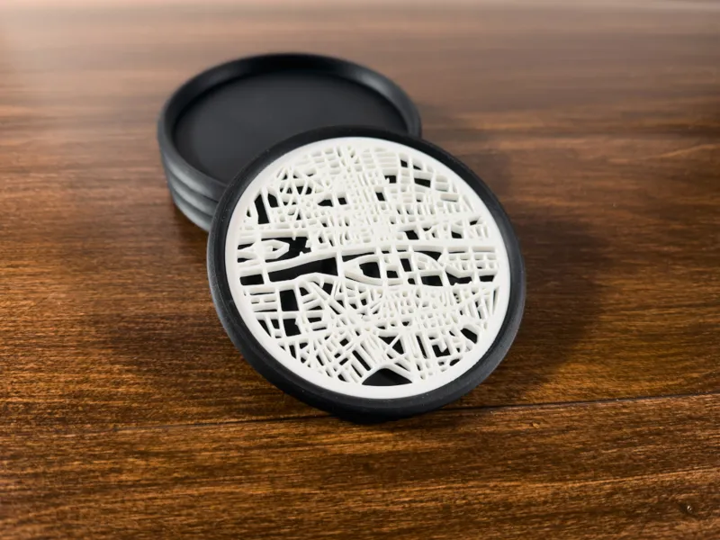 Paris Street Map Coaster