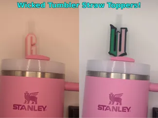 "Wicked" Dual-Color Straw Monograms