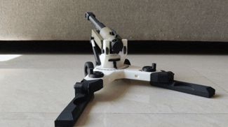 Mechanical Artillery Cannon gun moving turret