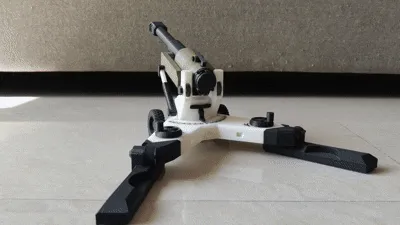 Mechanical Artillery Cannon gun moving turret