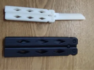 cuchillo mariposa gigante anti estres(: