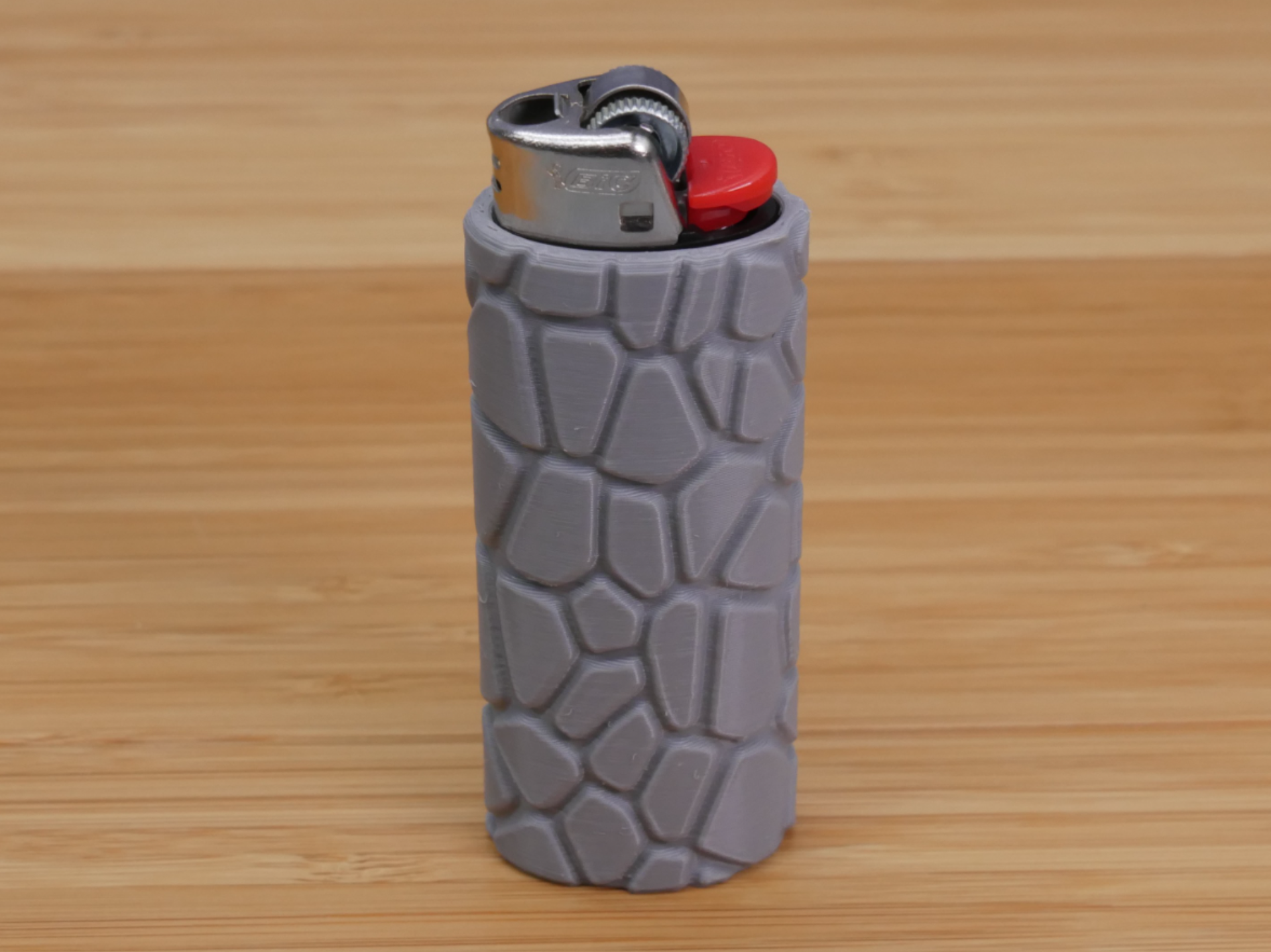Cobblestone Grip Click Bic Lighter Sleeve