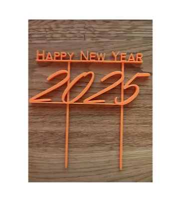 Happy New Year 2025 Cake Topper
