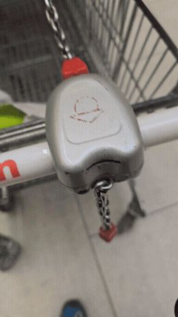 Removable shopping cart unlocker - keychain