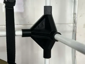 4-Way Tube Corner Connector – 12 mm