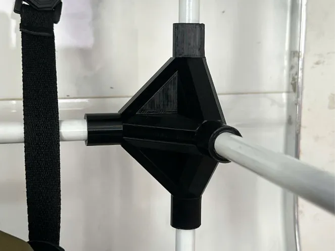 4-Way Tube Corner Connector – 12 mm